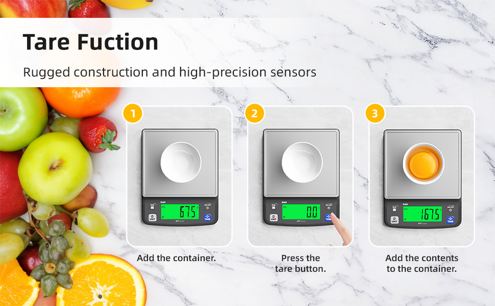 Polit Food Kitchen Scale KPT, 13lb/6Kg Digital Kitchen Scale Weight Grams Ounces 0.5g/0.01oz Accuracy, Premium Stainless Steel with LED Display, 4 Units for Baking and Cooking (Power Adaptor Included)