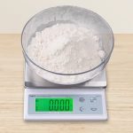 Polit Food Kitchen Scale Sun Lite, 6.6lb/3Kg Digital Scale Gram Ounce 1g/0.04oz to 0.1g/0.004oz Accuracy, Waterproof Stainless Steel with LCD Display, Rechargeable, 5 Weight Unit (with Power Adaptor)