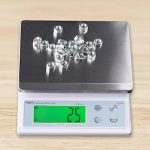 Polit Food Kitchen Scale Sun Lite, 6.6lb/3Kg Digital Scale Gram Ounce 1g/0.04oz to 0.1g/0.004oz Accuracy, Waterproof Stainless Steel with LCD Display, Rechargeable, 5 Weight Unit (with Power Adaptor)