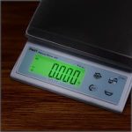 Polit Food Kitchen Scale Sun Lite, 6.6lb/3Kg Digital Scale Gram Ounce 1g/0.04oz to 0.1g/0.004oz Accuracy, Waterproof Stainless Steel with LCD Display, Rechargeable, 5 Weight Unit (with Power Adaptor)