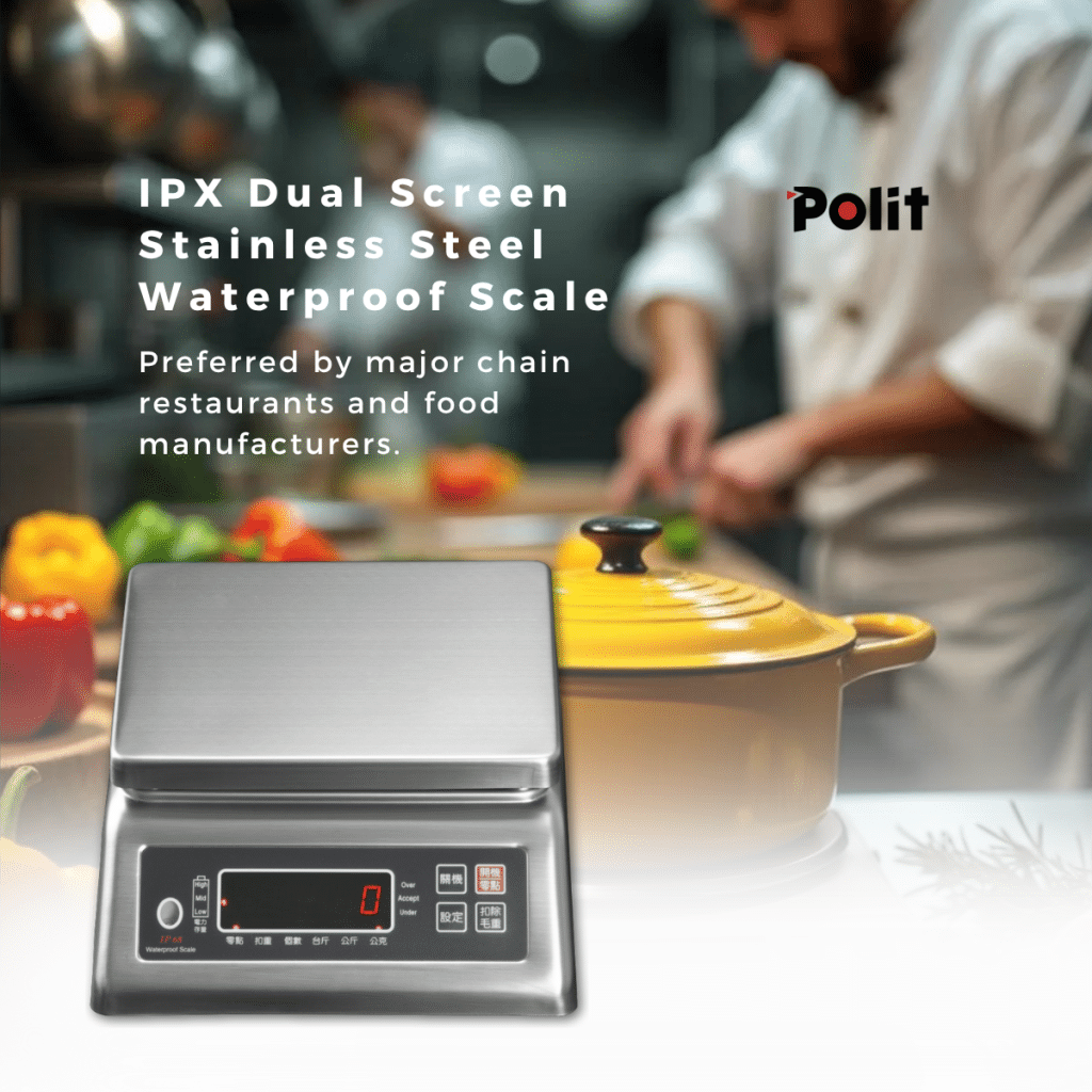 IPX Dual Screen Stainless Steel Waterproof Scale (IP68) ｜Weighing Solutions｜Polit Smart Scale