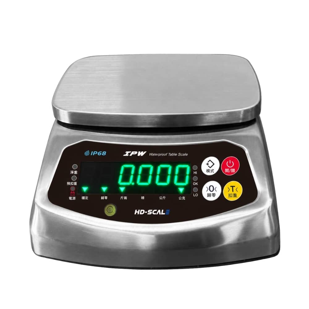 IPW+ Stainless Steel Waterproof Table Scale (IP68)