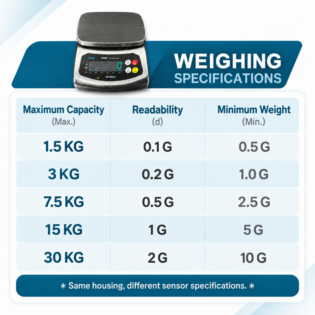 IPW+ IP68 Stainless Steel Waterproof Table Scale｜Weighing Solutions｜Polit Smart Scale